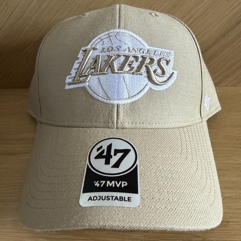Los Angeles Lakers '47 Brand MVP Adjustable Hat Cap Khaki Beige NBA Basketball
